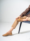 Load image into Gallery viewer, Pointed-Toe Triple Strap Flats-CAFFE
