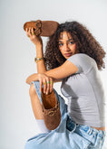 Load image into Gallery viewer, Ring Detail Suede Clogs-BROWN
