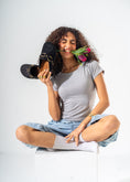 Load image into Gallery viewer, Ring Detail Suede Clogs-BLACK
