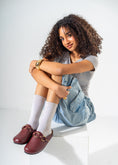 Load image into Gallery viewer, Classic Ring-Detail Clogs-MAROON
