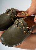 Load image into Gallery viewer, Classic Ring-Detail Clogs-OLIVE
