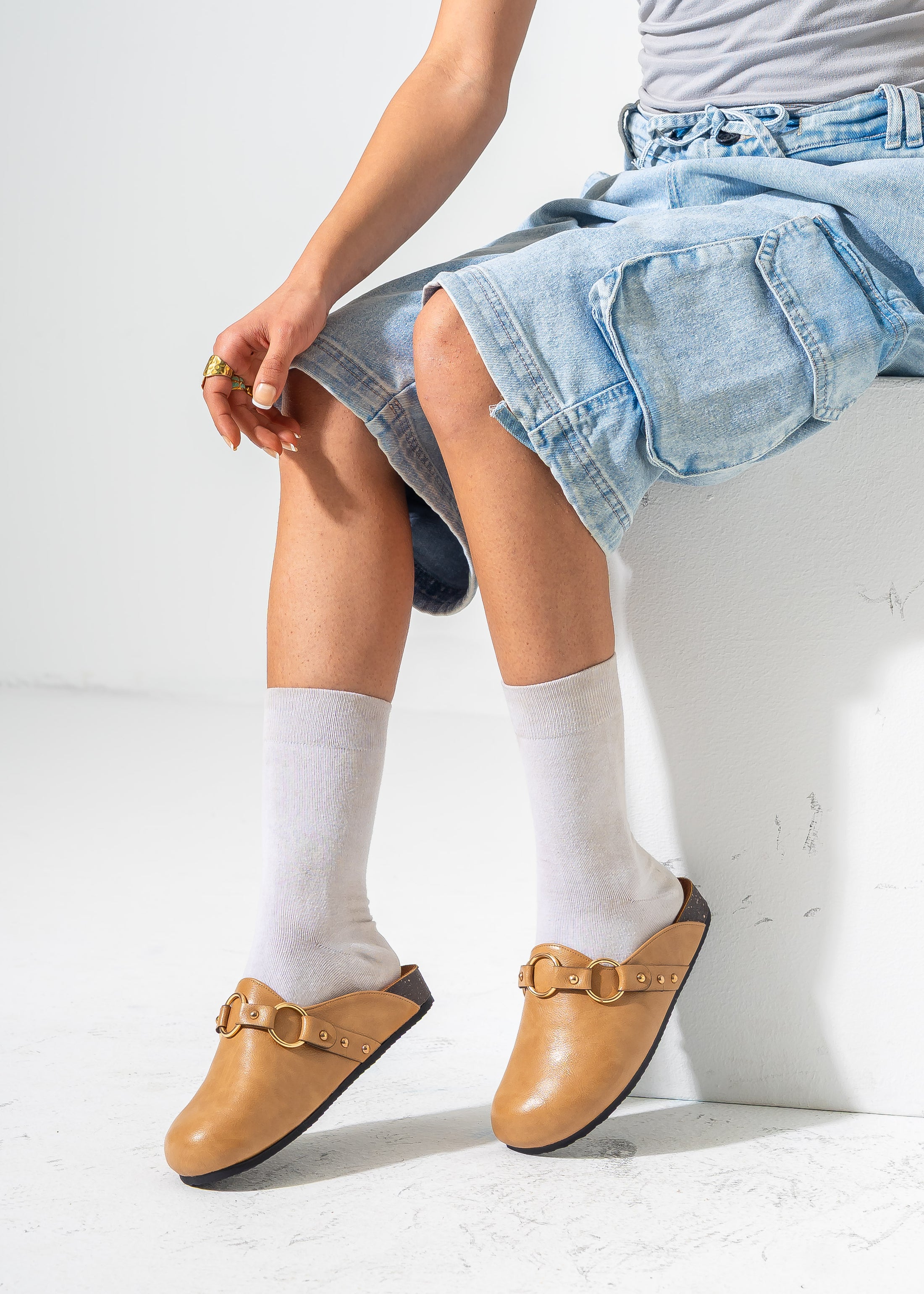 Classic Ring-Detail Clogs-CAFFE