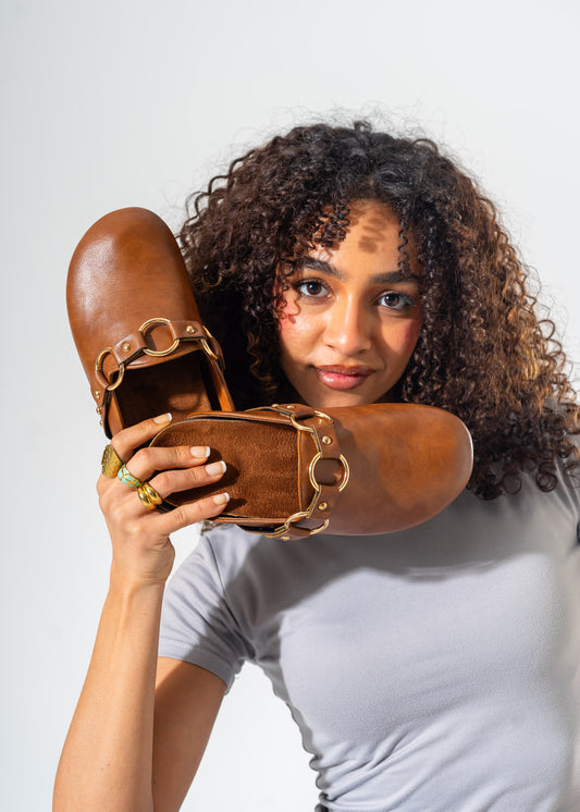 Classic Ring-Detail Clogs-CAMEL
