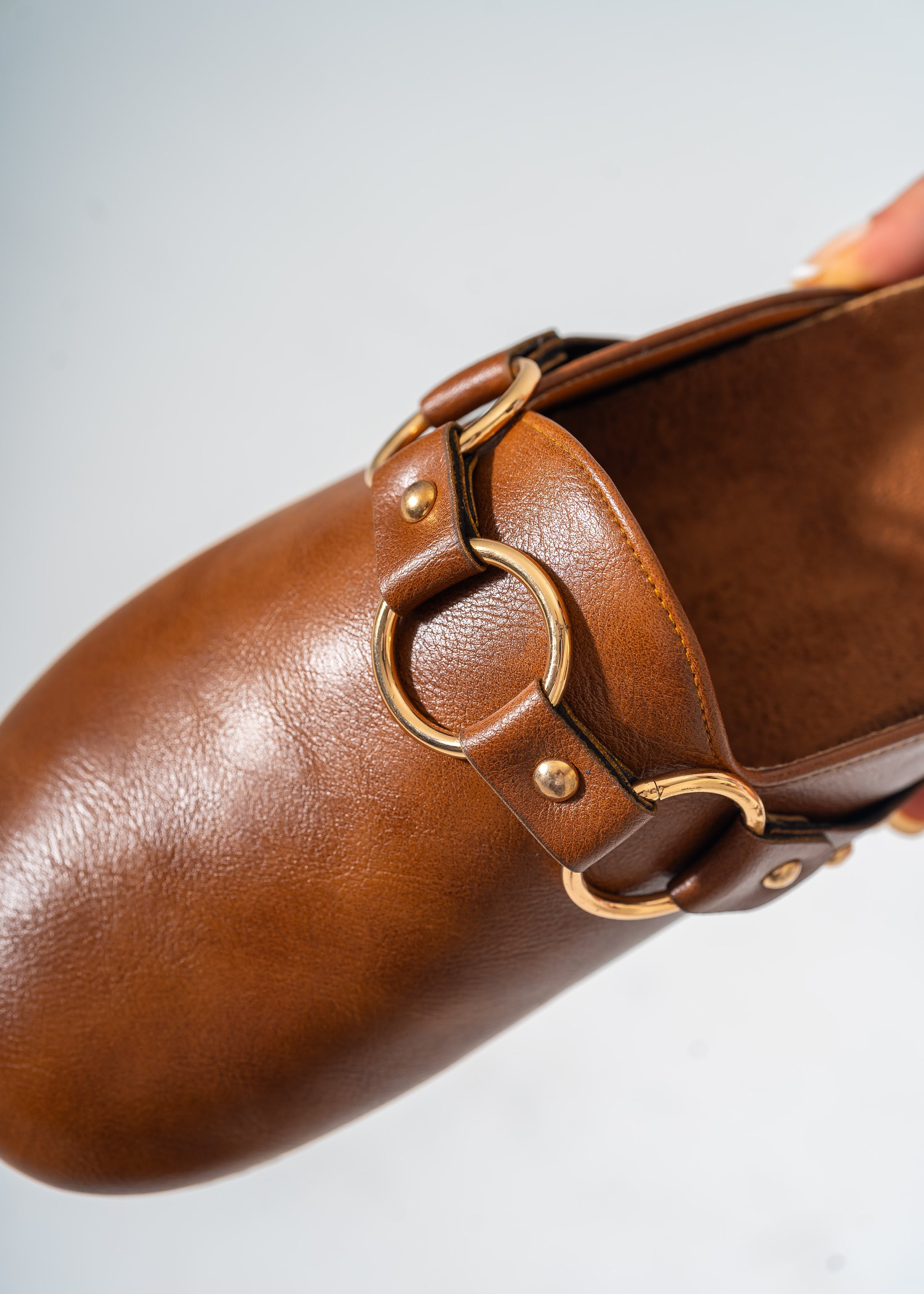 Classic Ring-Detail Clogs-CAMEL