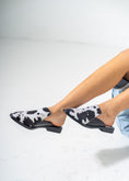 Load image into Gallery viewer, Angular Textured Slip-On Mules-BLACK
