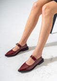 Load image into Gallery viewer, The Edge Point Mary Janes-MAROON
