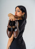 Load image into Gallery viewer, The Sculpted Mary Jane Flats-BROWN
