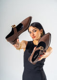 Load image into Gallery viewer, The Sculpted Mary Jane Flats-BROWN
