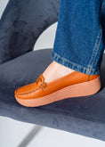 Load image into Gallery viewer, Elevated Wedge Loafer -camel
