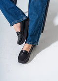Load image into Gallery viewer, Elevated Wedge Loafer -black
