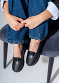 Load image into Gallery viewer, Elevated Wedge Loafer -black
