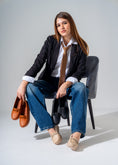 Load image into Gallery viewer, Elevated Wedge Loafer -black
