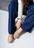Load image into Gallery viewer, Elevated Wedge Loafer -beige
