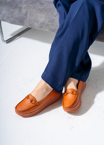 Elevated Comfort Flats -camel