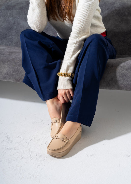 Elevated Comfort Flats -beige