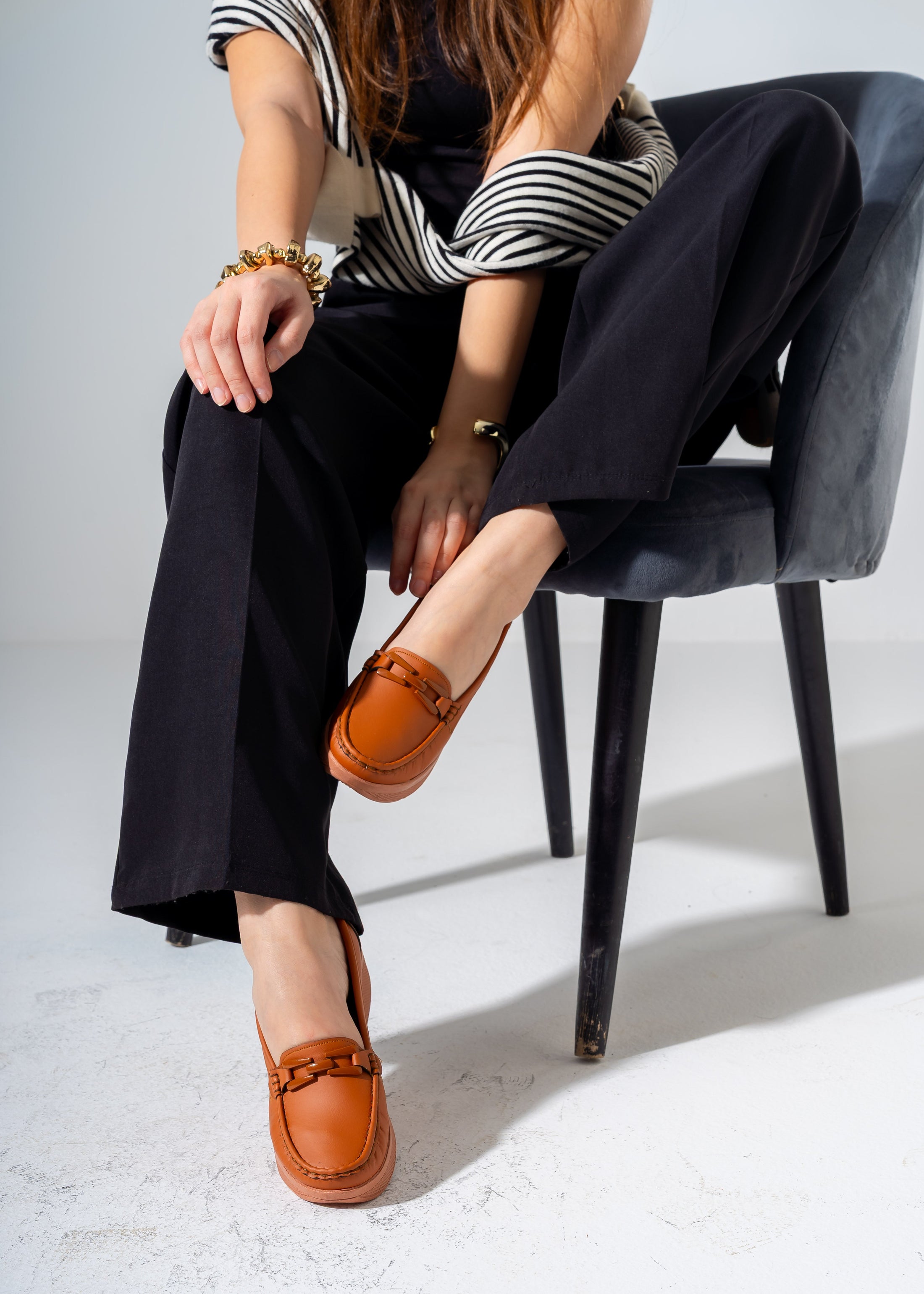 Chic Wedge Flats -camel