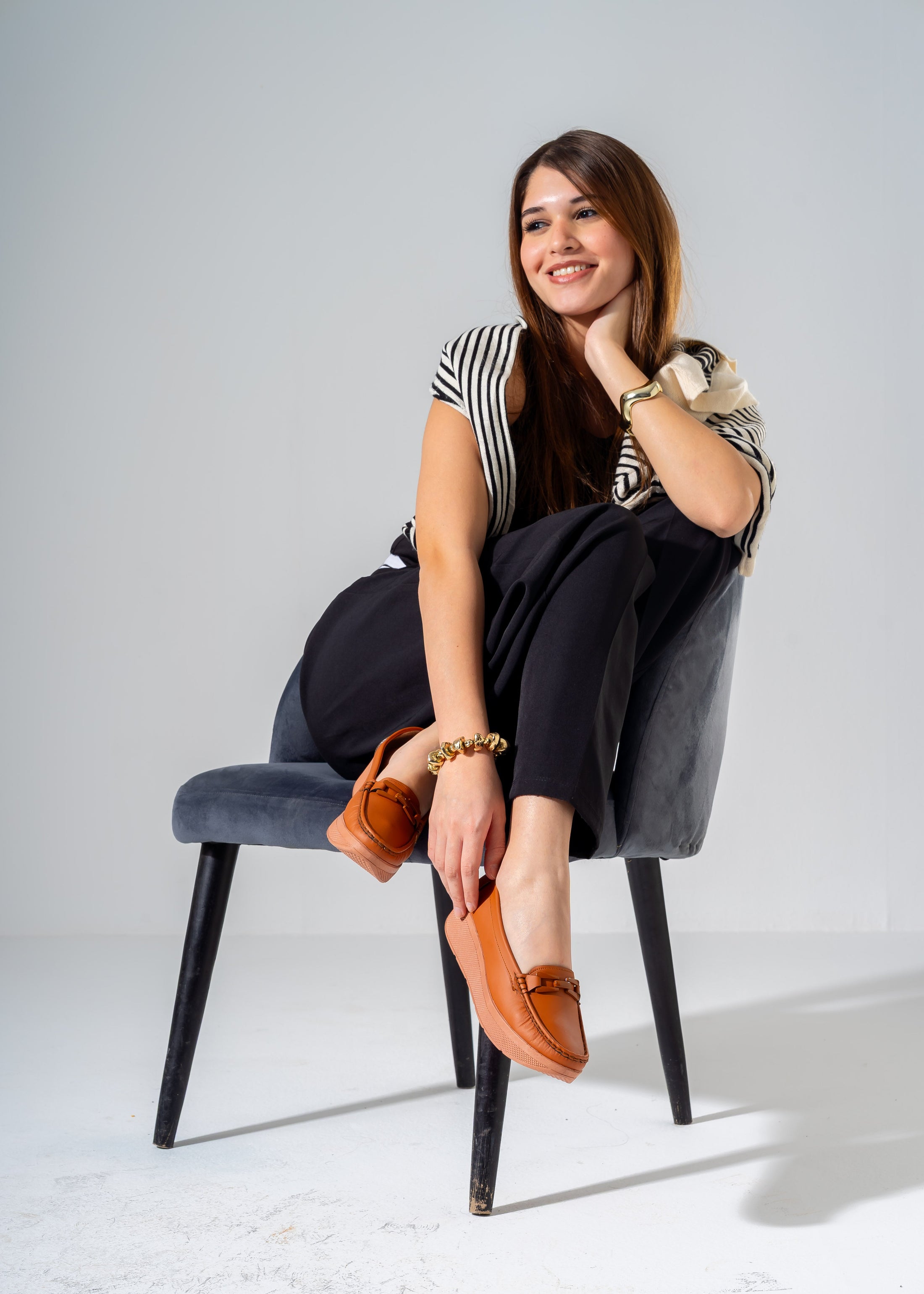 Chic Wedge Flats -camel