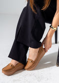 Load image into Gallery viewer, Buckle Comfort Wedges -camel
