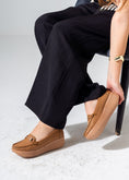 Load image into Gallery viewer, Buckle Comfort Wedges -camel
