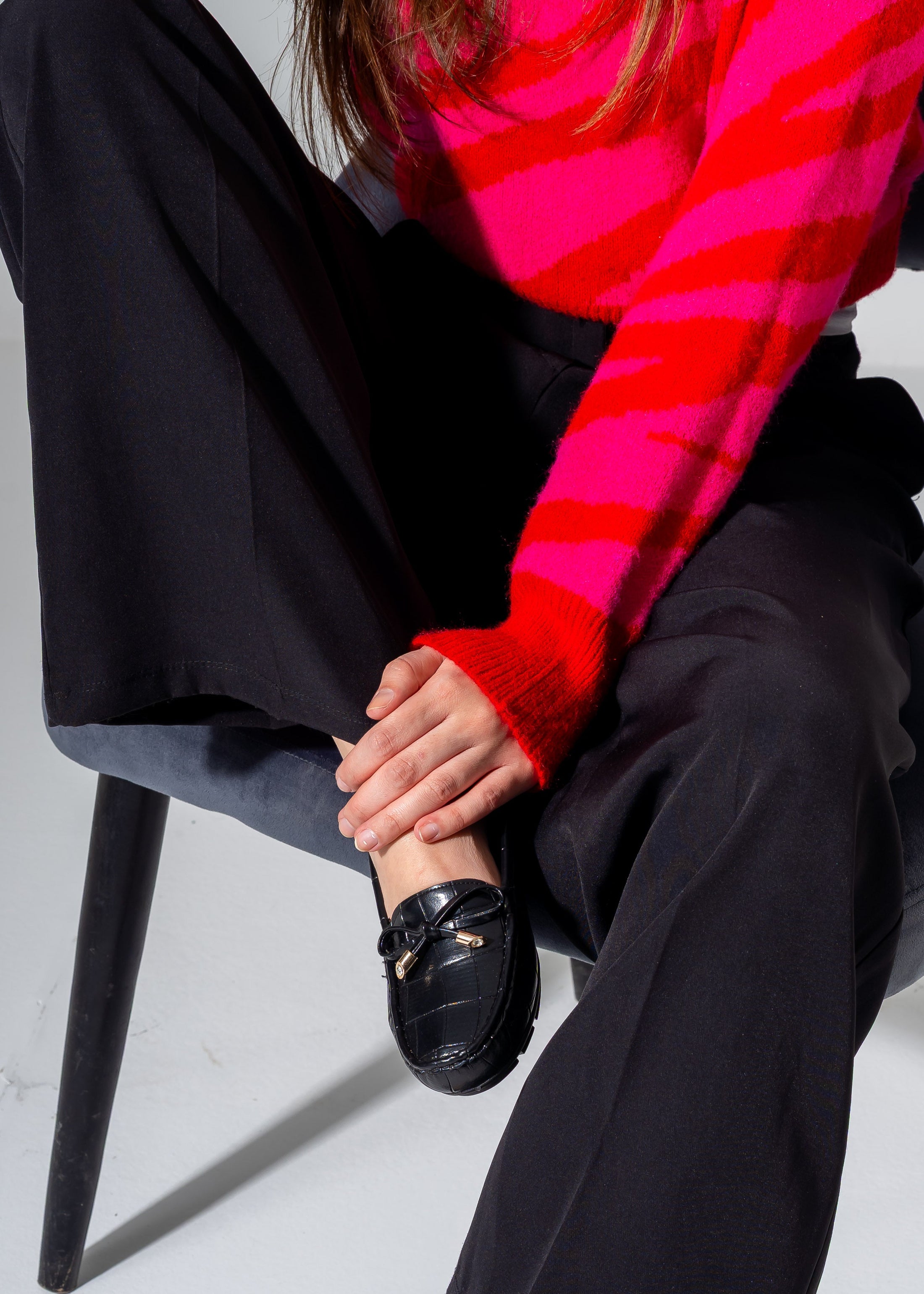 Textured Slip-Ons -black