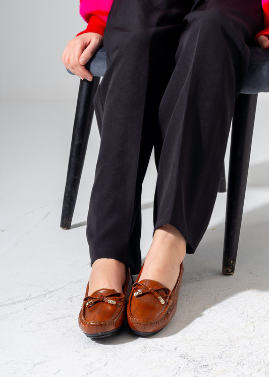 Textured Slip-Ons -camel