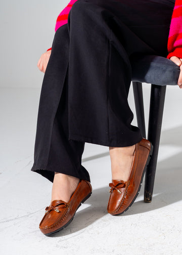 Textured Slip-Ons -camel