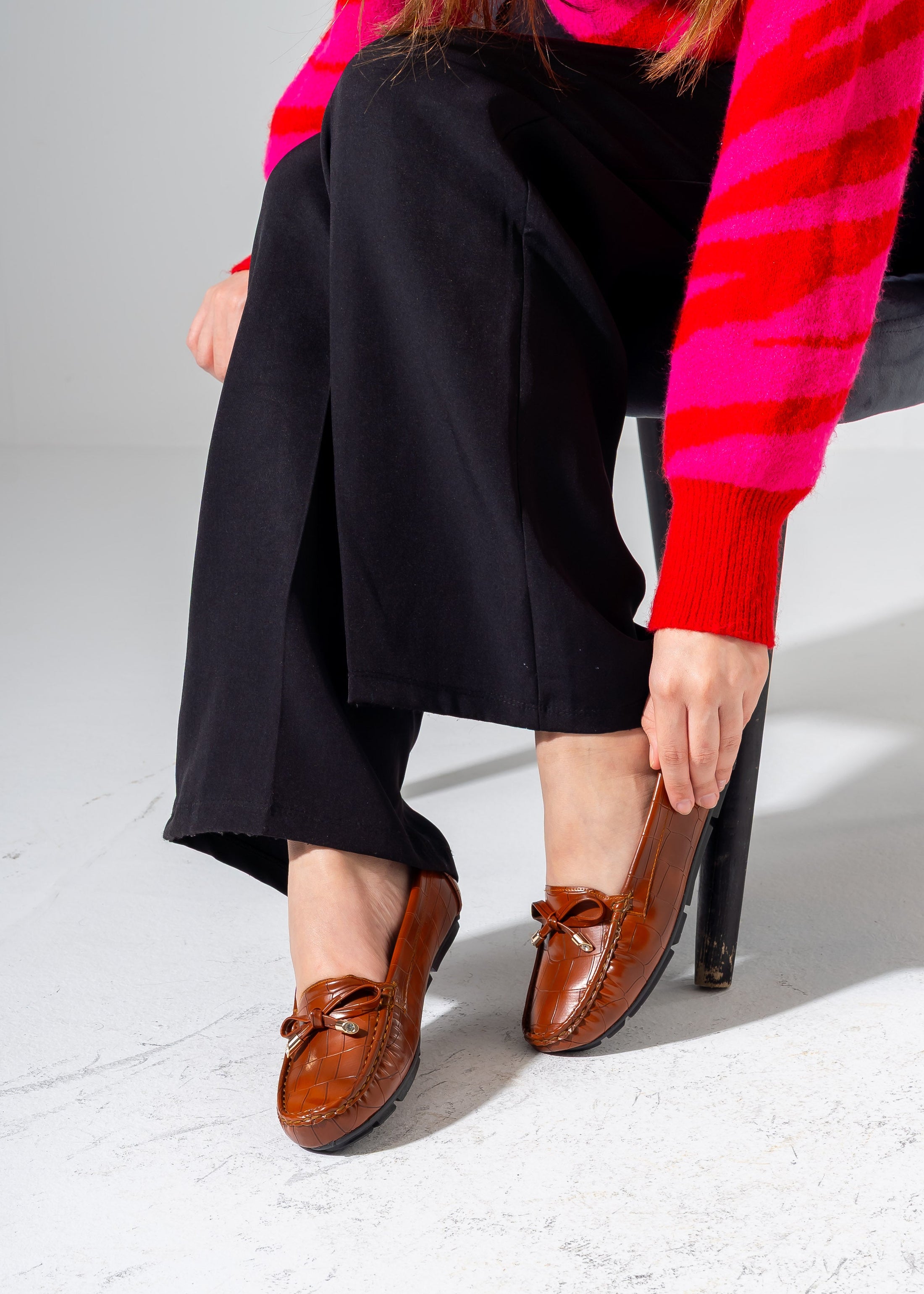 Textured Slip-Ons -camel