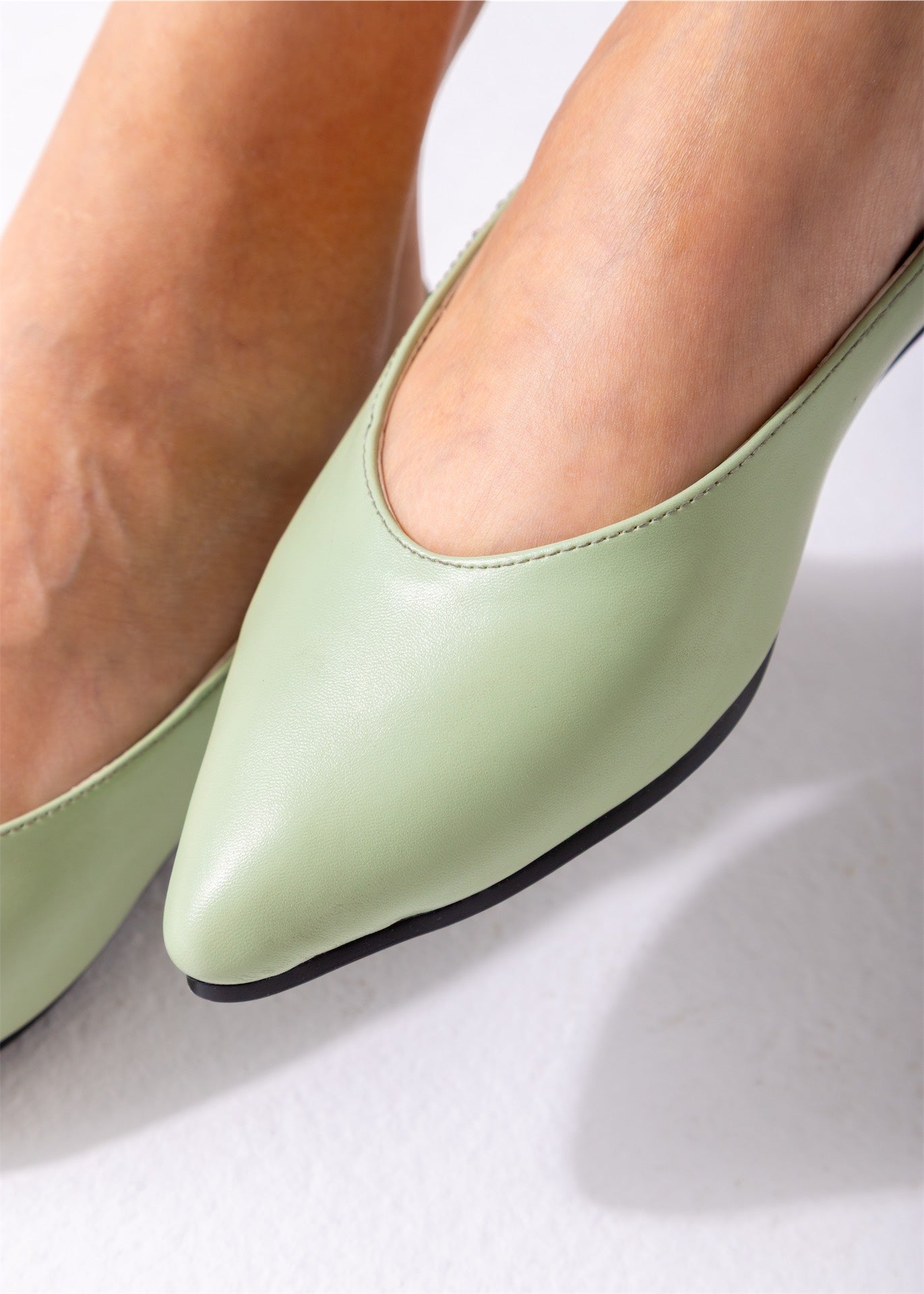 Toe Slip-On Flat-mint green