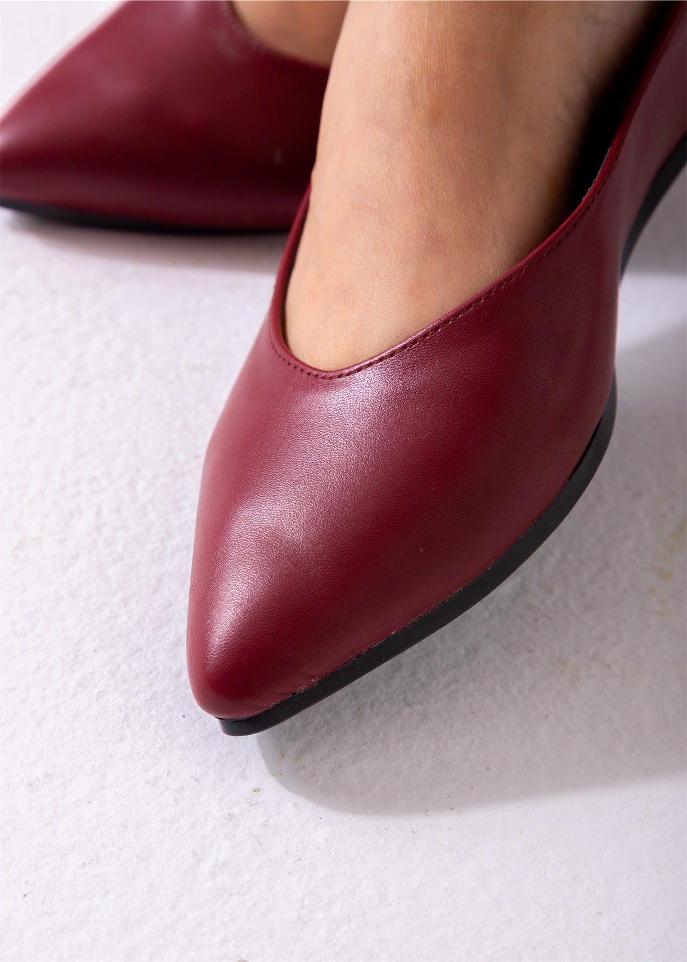 Toe Slip-On Flat-marron