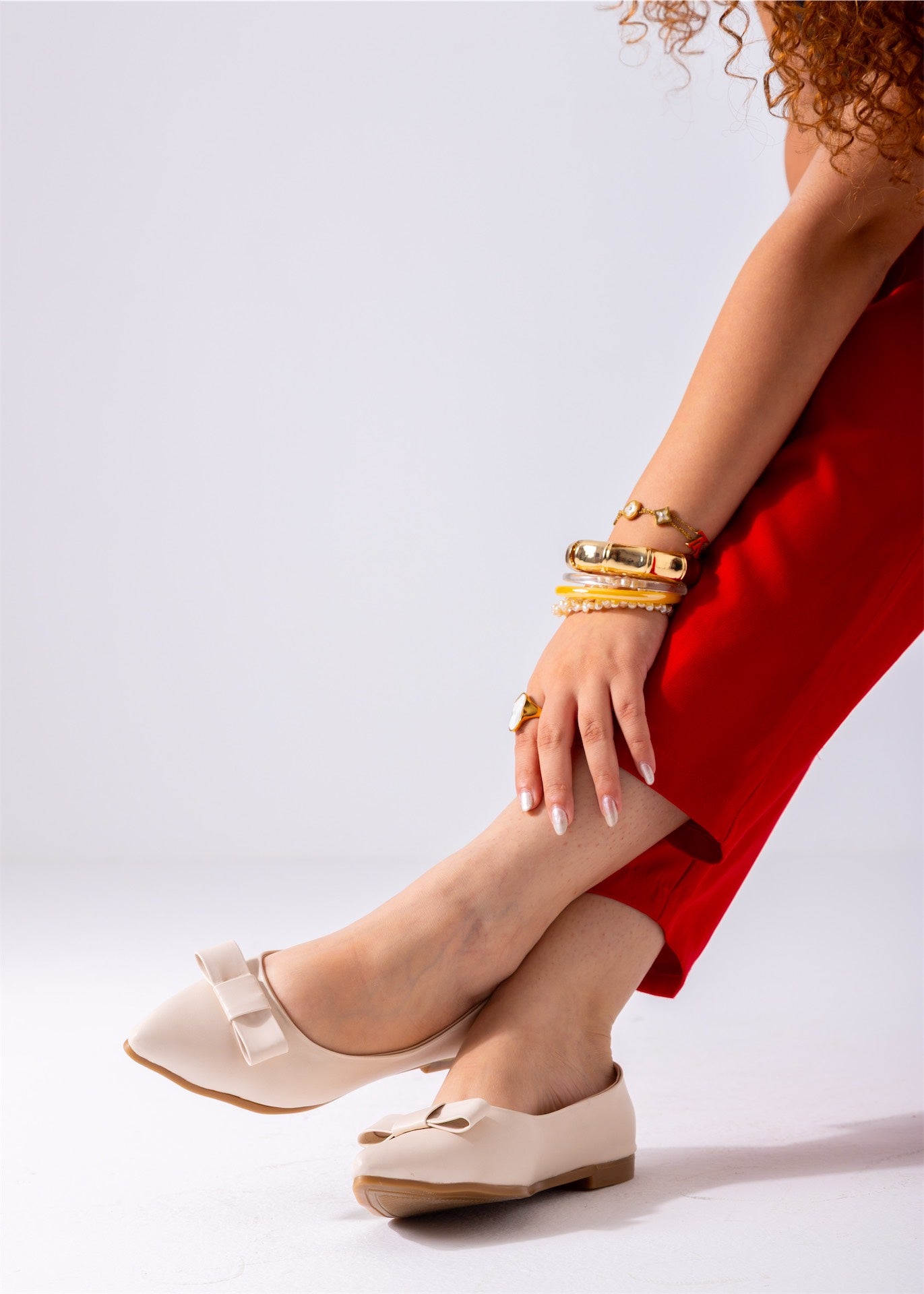 The Ballerina Bow Flat-beige