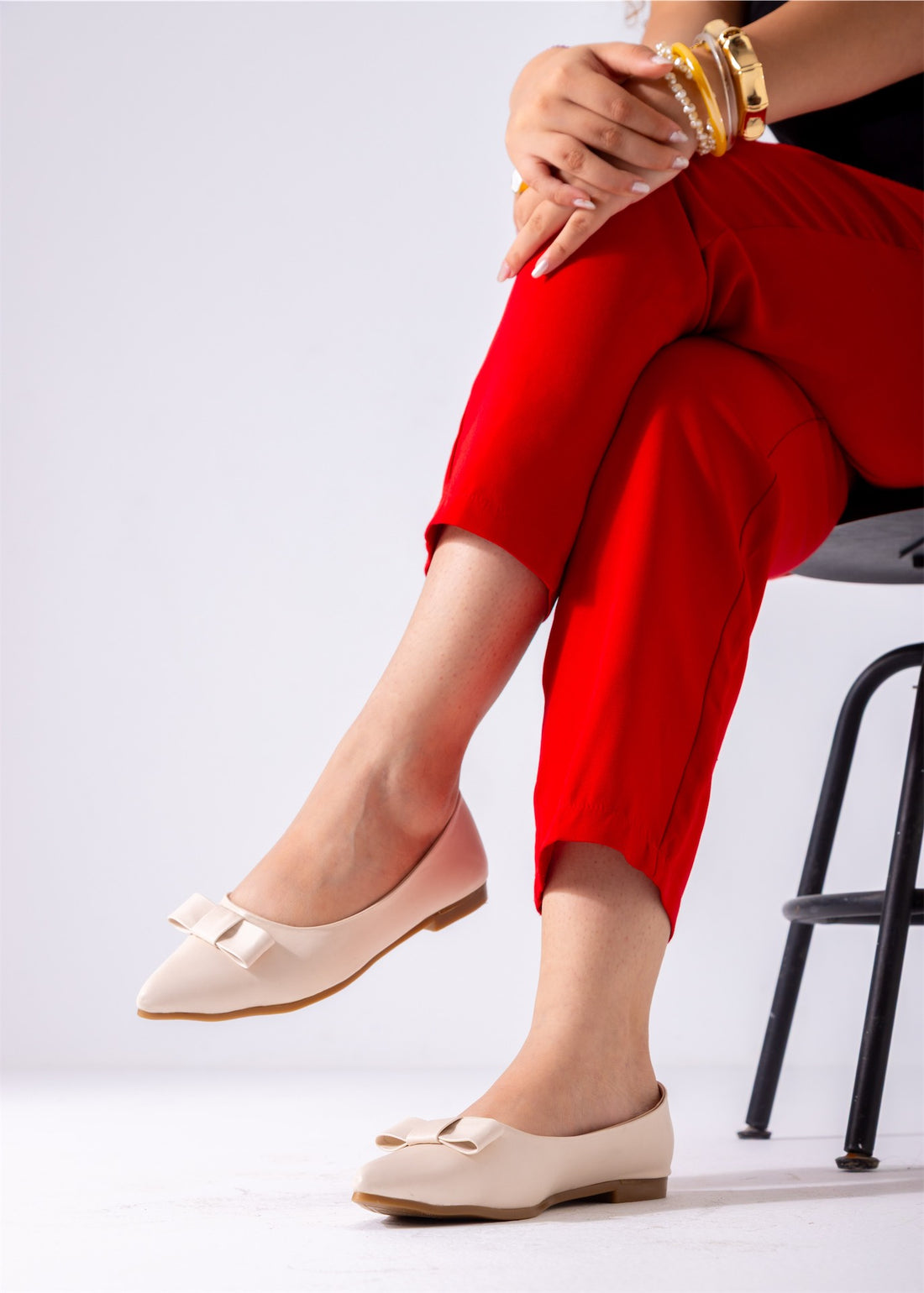 The Ballerina Bow Flat-beige