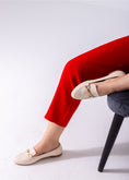 Load image into Gallery viewer, Ornamental Strap Flat-beige
