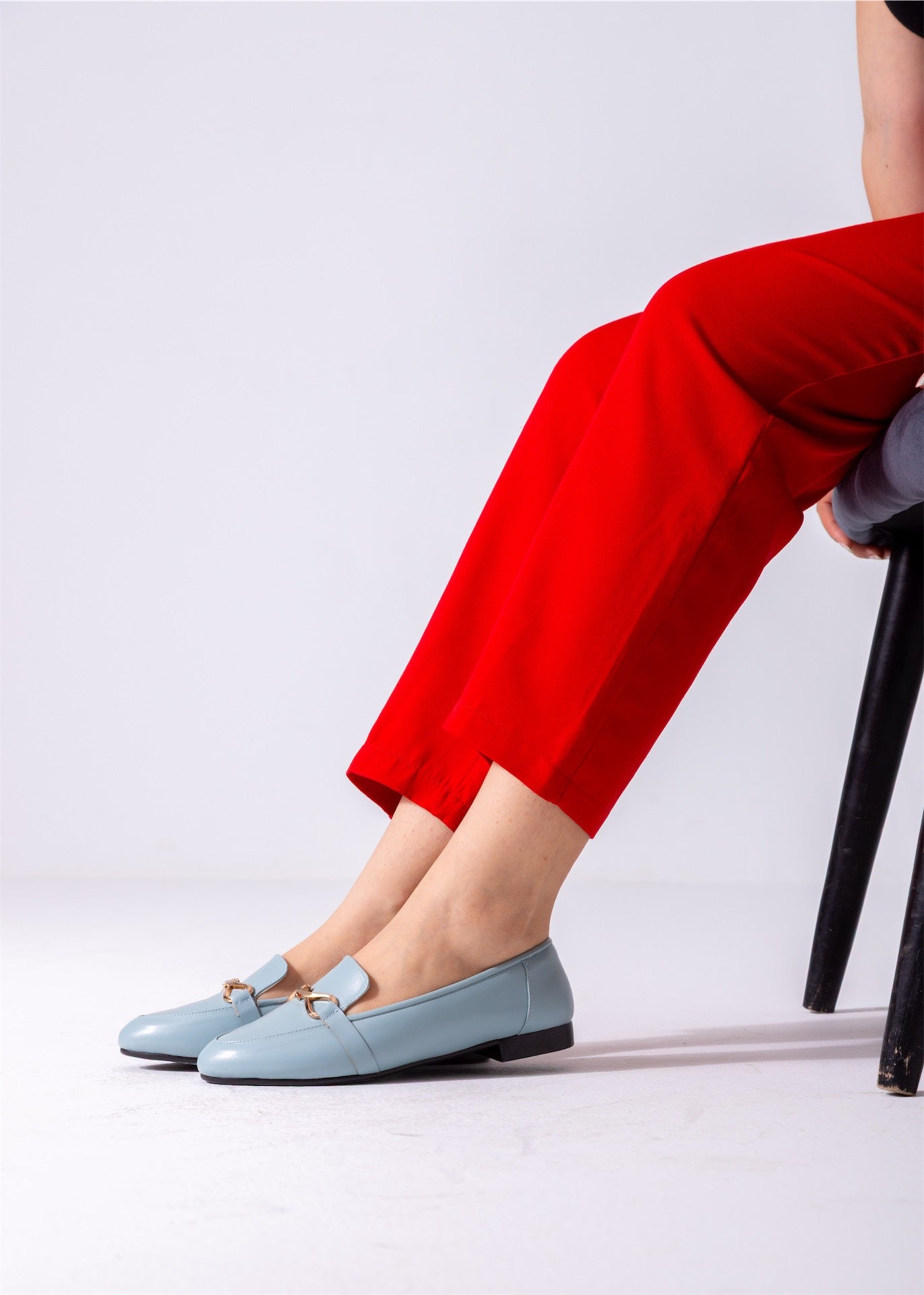 Ornamental Strap Flat-baby blue