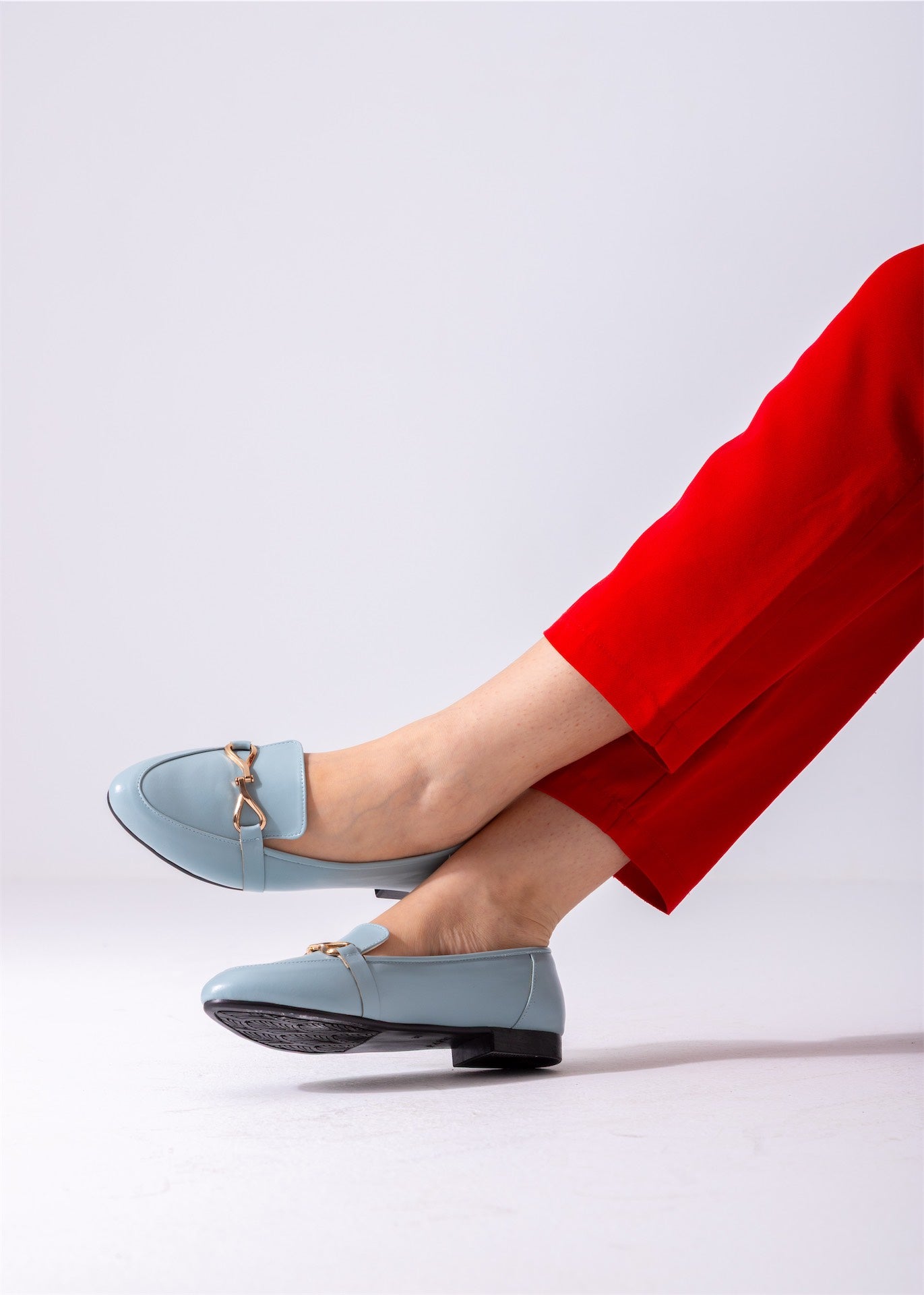 Ornamental Strap Flat-baby blue