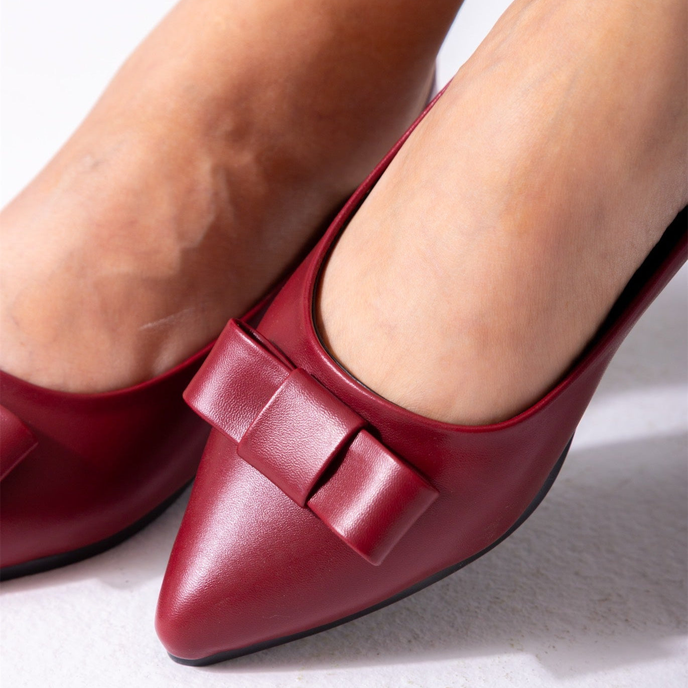 The Ballerina Bow Flat-marron