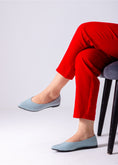 Load image into Gallery viewer, Toe Slip-On Flat-baby blue
