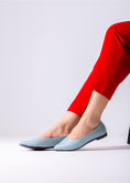 Load image into Gallery viewer, Toe Slip-On Flat-baby blue
