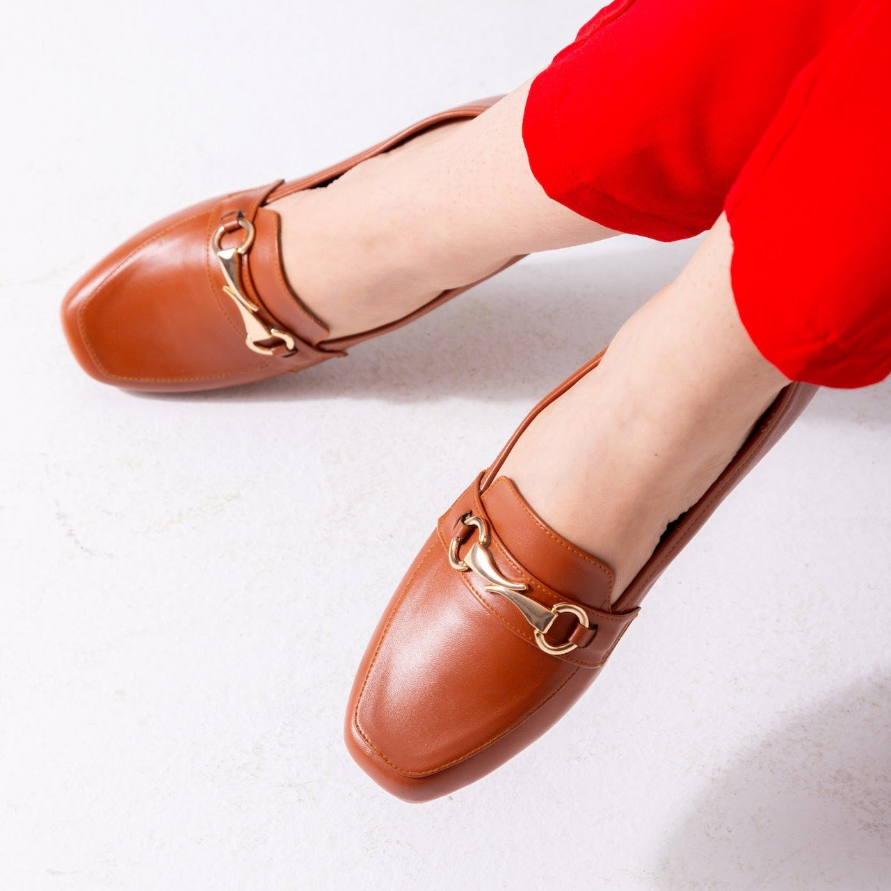 Classic Buckle Flats-camel