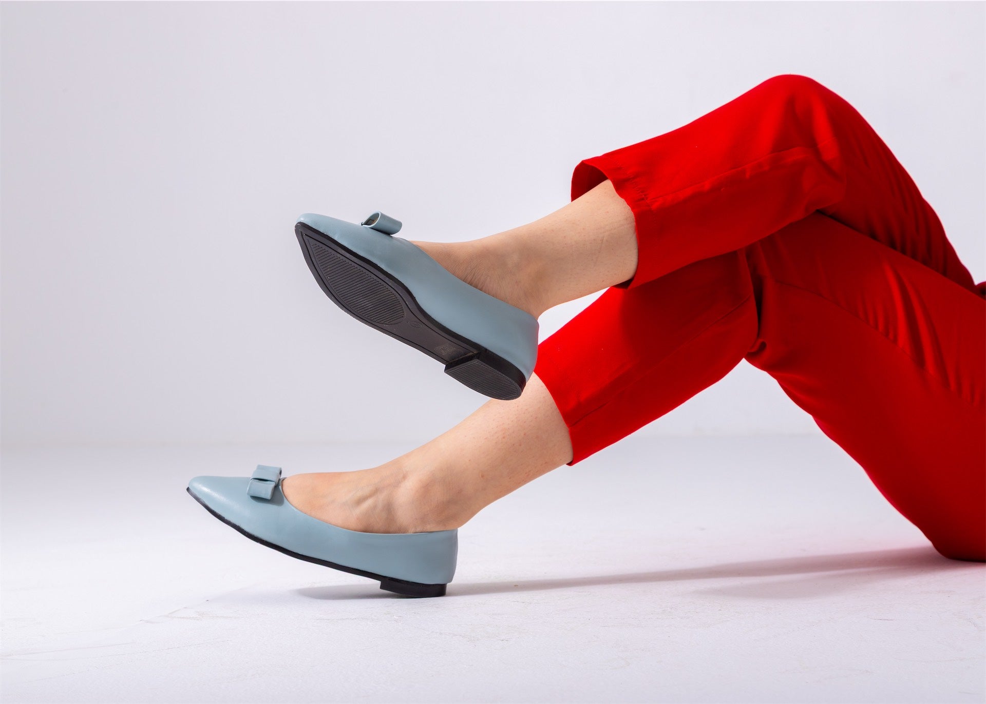 The Ballerina Bow Flat-baby blue