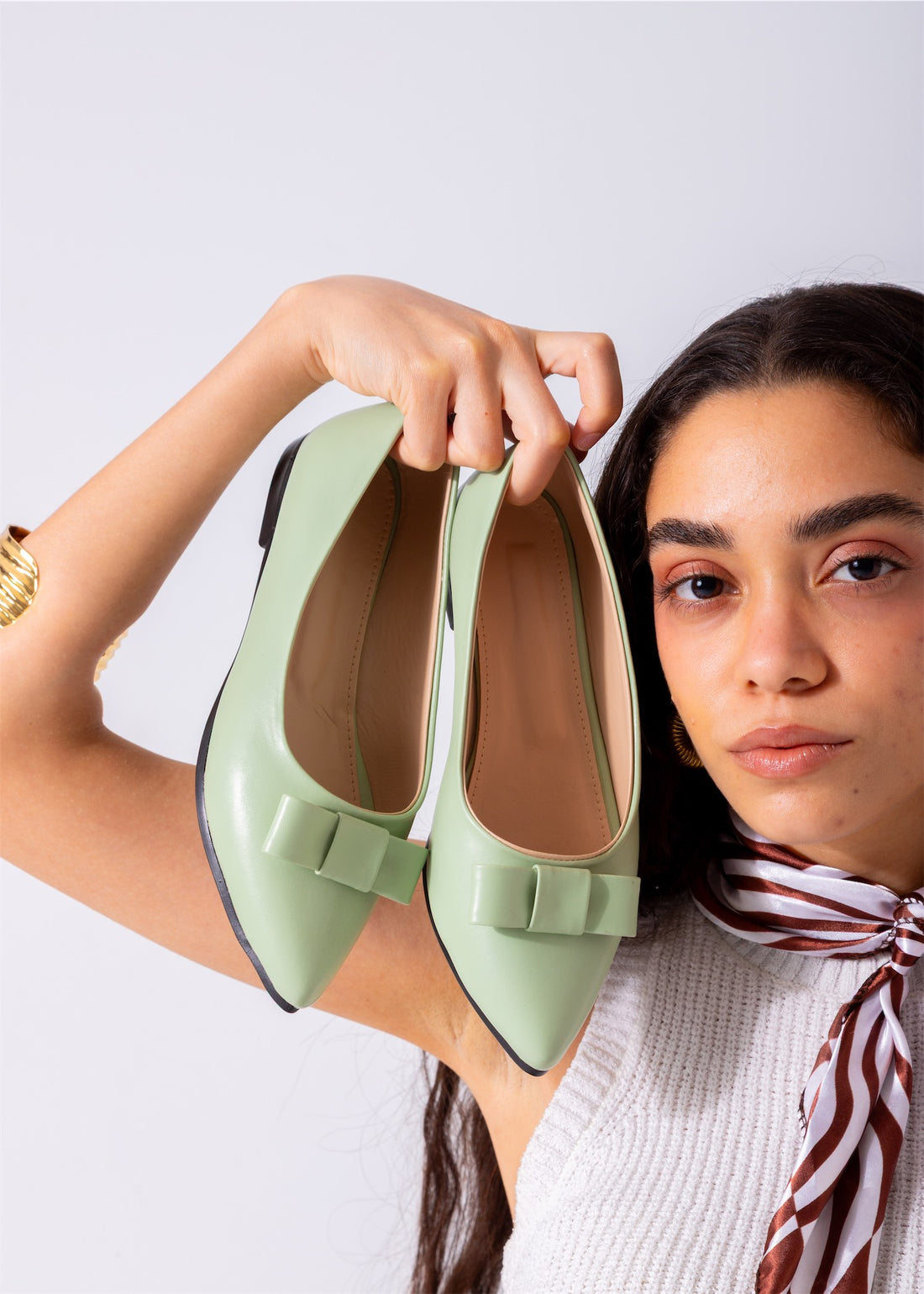 The Ballerina Bow Flat-mint green