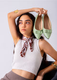 Load image into Gallery viewer, The Ballerina Bow Flat-mint green
