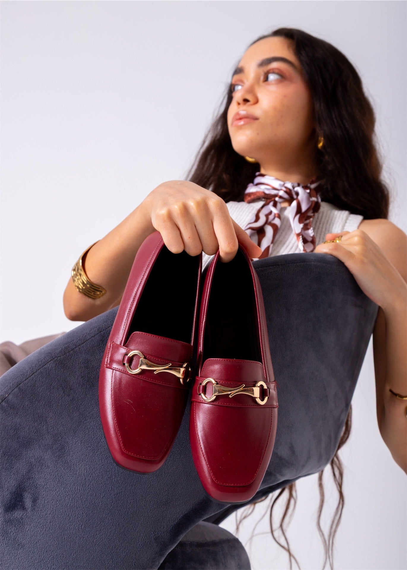 Classic Buckle Flats-marron