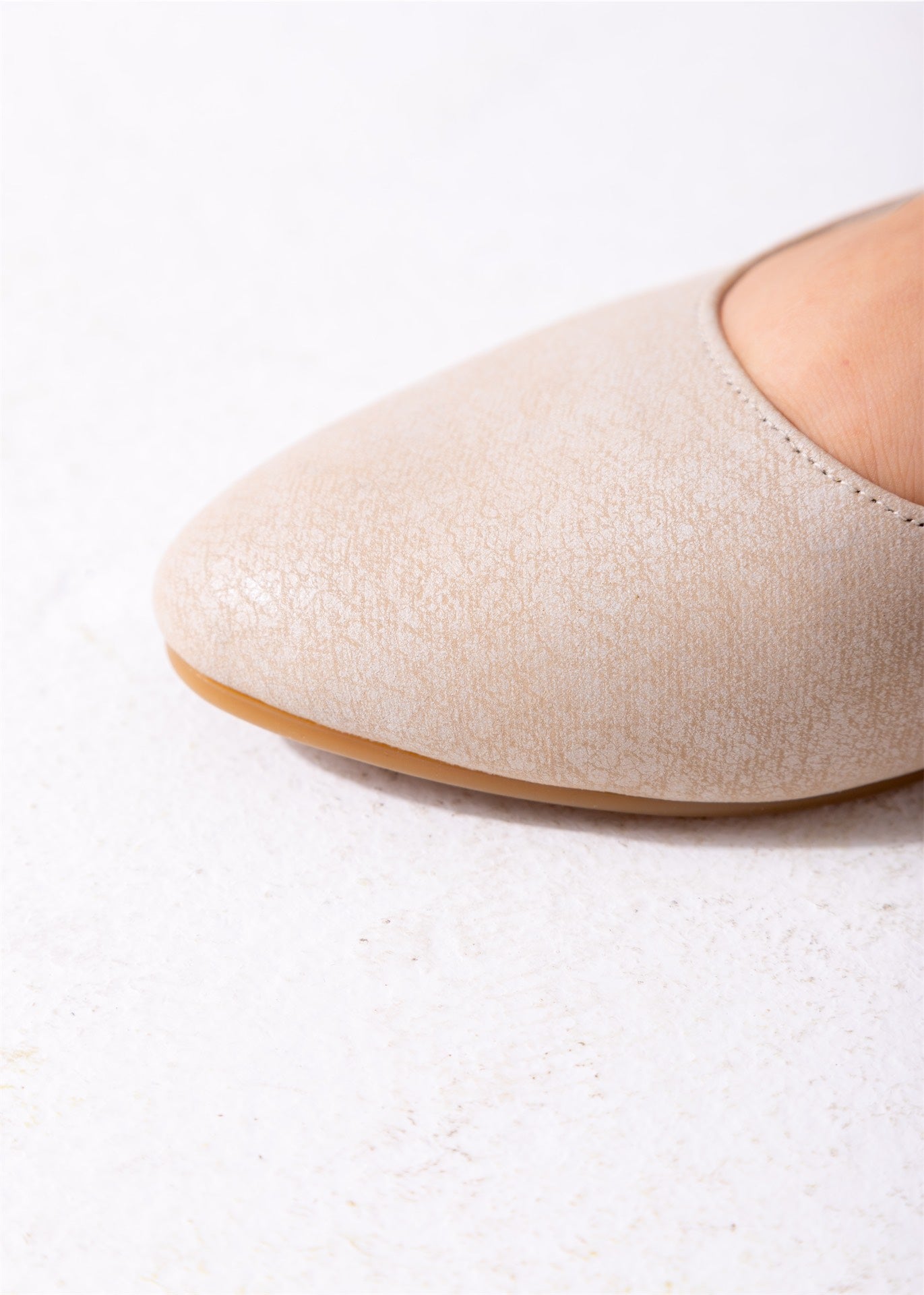 Shimmer Mary Flats-beige