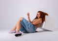 Load image into Gallery viewer, Shimmer Mary Flats-purple
