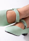Load image into Gallery viewer, Shimmer Mary Flats-mint green
