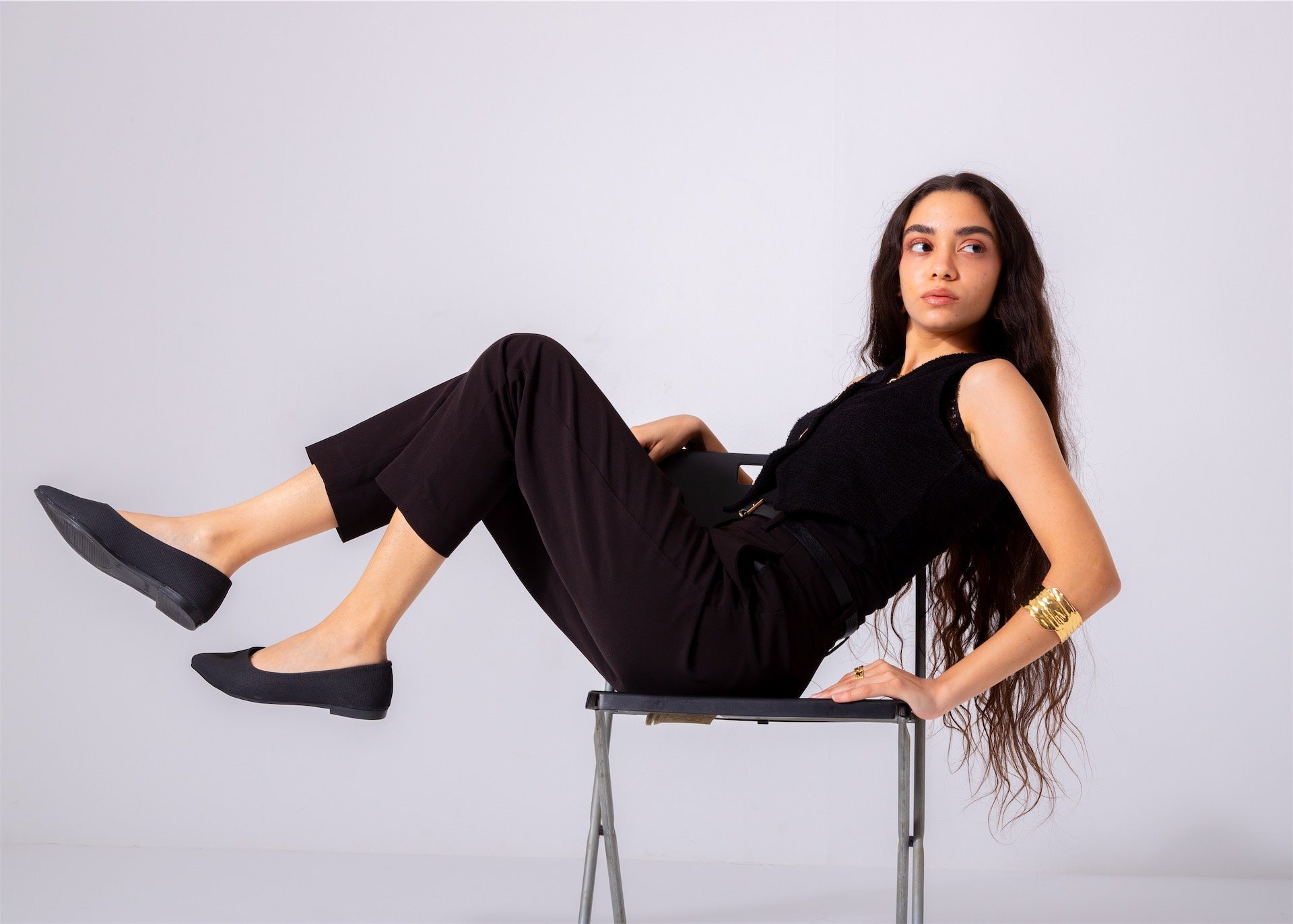 The Aria Knit Flat-black