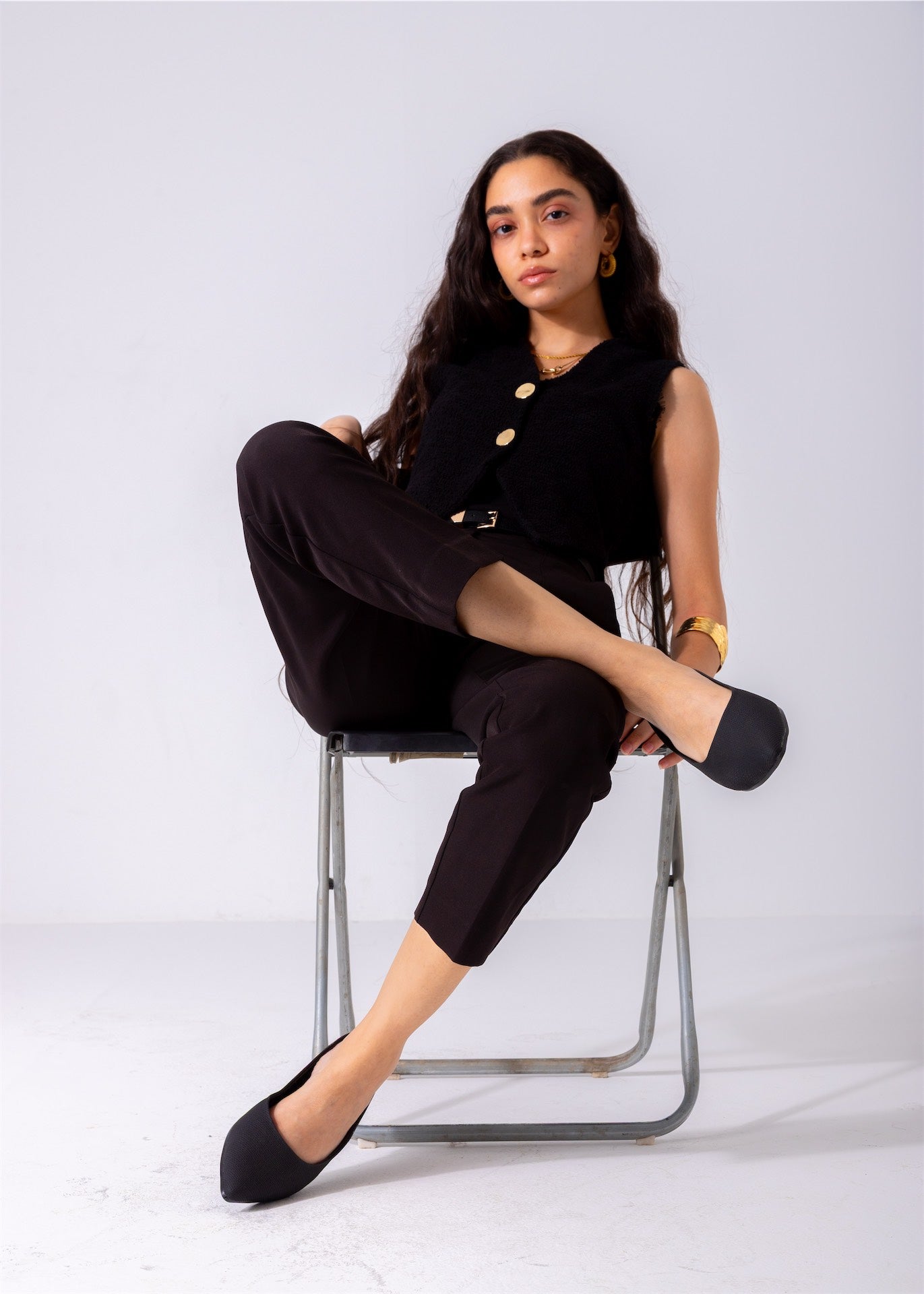 The Aria Knit Flat-black