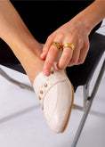 Load image into Gallery viewer, Pointed Stud Detail Flats-beige
