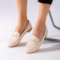 Load image into Gallery viewer, Pointed Stud Detail Flats-beige
