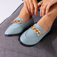 Load image into Gallery viewer, Chunky Chain Loafers-baby blue
